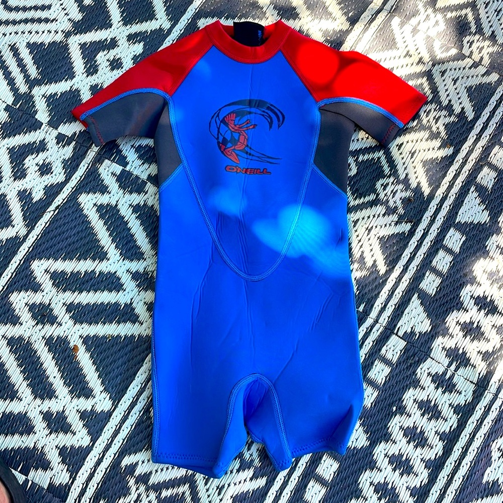 O'Neill Kids Short Sleeve Wetsuit - Blue & Red